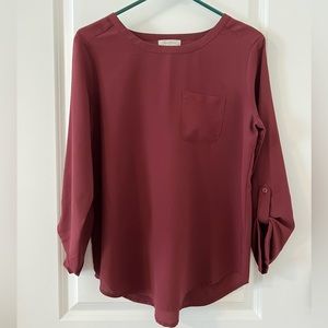 Van Heusen Maroon Blouse